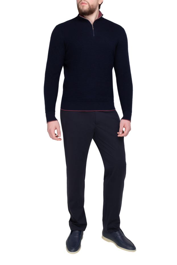 Stefano Ricci cashmere and silk jumper for men blue 175643 - photo 2