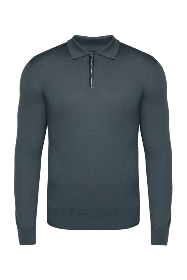 Stefano Ricci men's long sleeve cashmere polo shirt with zip 175657 - photo 1