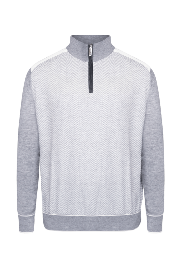 Stefano Ricci men's light grey melange cashmere and silk troyer 175666 - photo 1