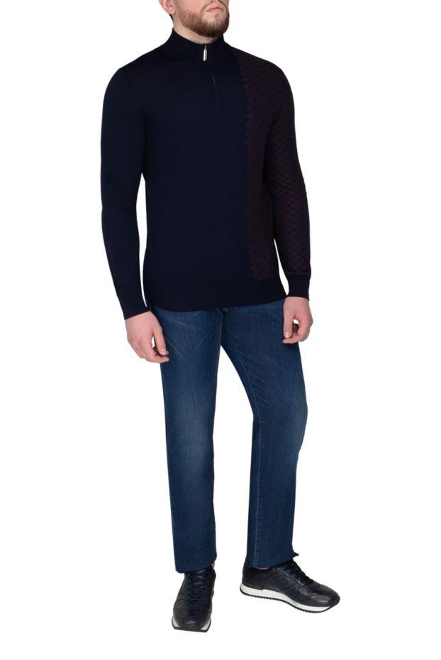 Stefano Ricci men's troyer with a geometric pattern and a stand-up collar 175678 - photo 2