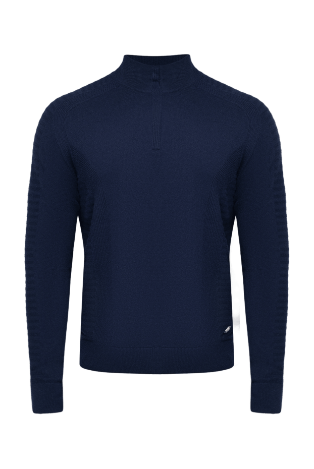 Stefano Ricci troyer made of soft knitwear in a dark blue shade with embossed inserts 175681 - photo 1