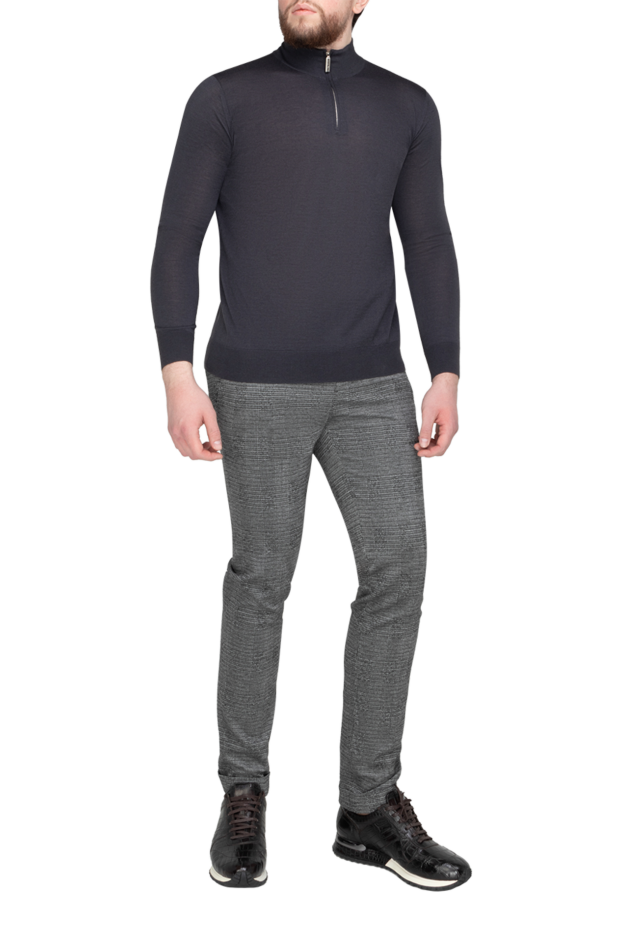 Stefano Ricci men's dark gray cashmere and silk troyer 175693 - photo 2