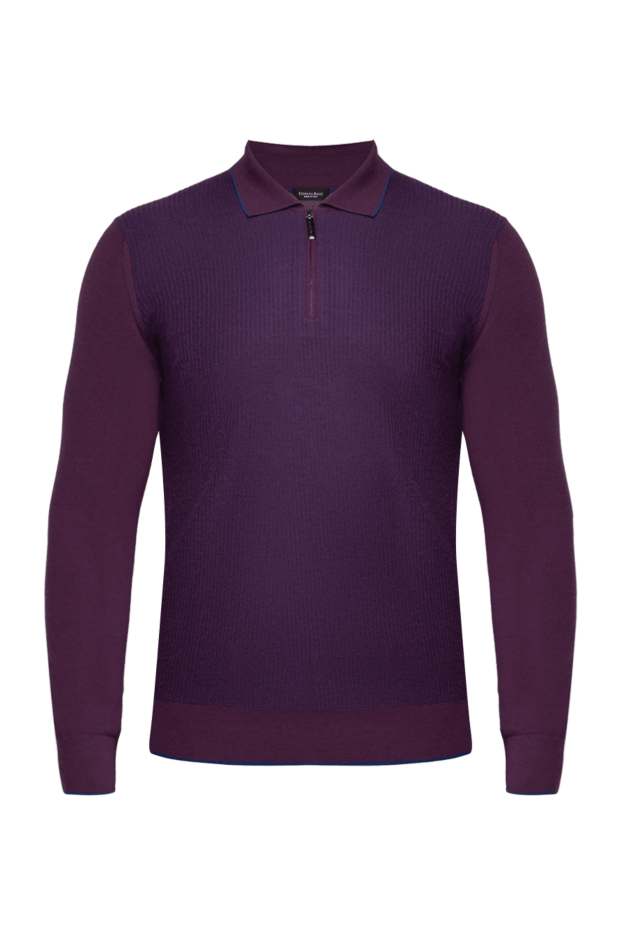 Stefano Ricci long sleeve cashmere and silk polo for men purple 175716 - photo 1