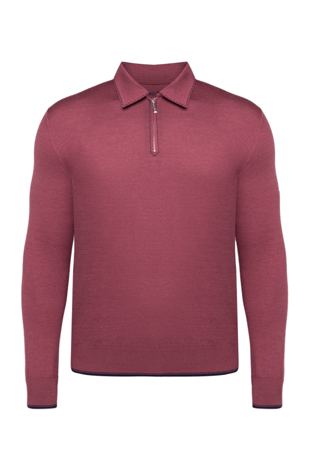 Stefano Ricci long-sleeved cashmere and silk polo for men pink 175717 - photo 1
