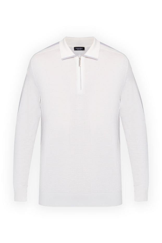 Stefano Ricci white knit polo with textured vertical stripes 175725 - photo 1