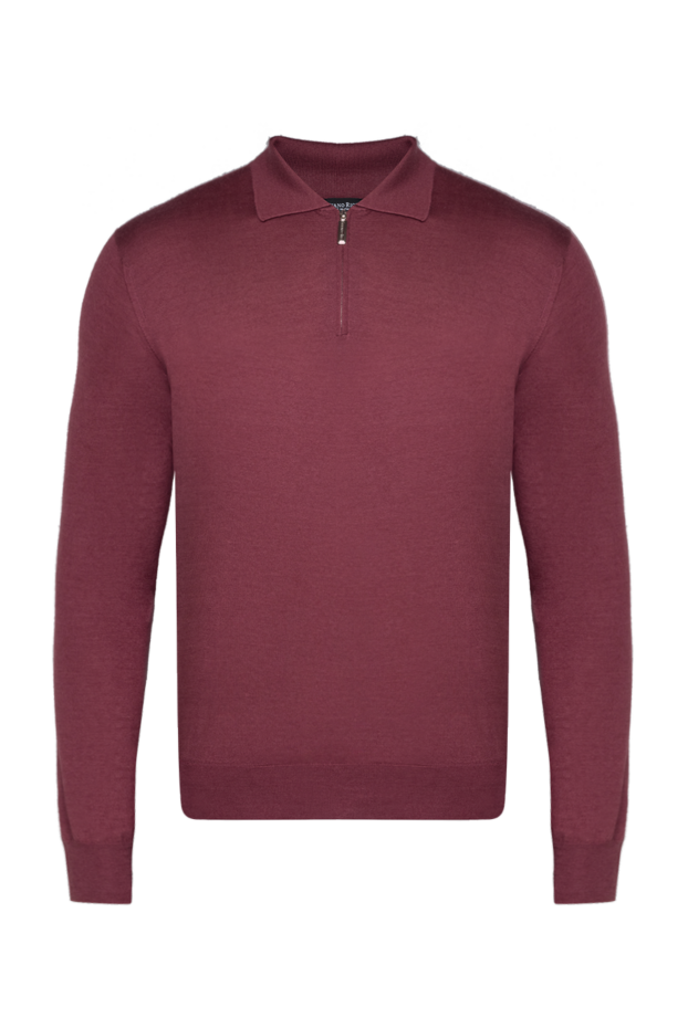 Stefano Ricci men's burgundy cashmere and silk knit polo shirt 175727 - photo 1