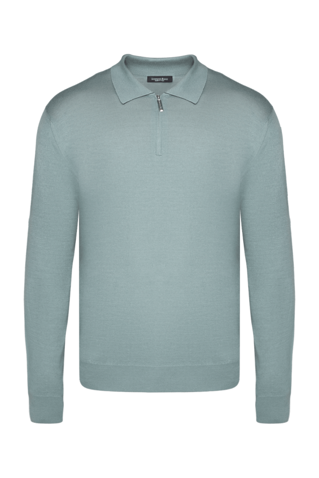 Stefano Ricci long sleeve cashmere and silk polo for men green 175729 - photo 1