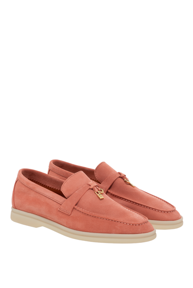 Loro Piana orange suede loafers for women 175766 - photo 3