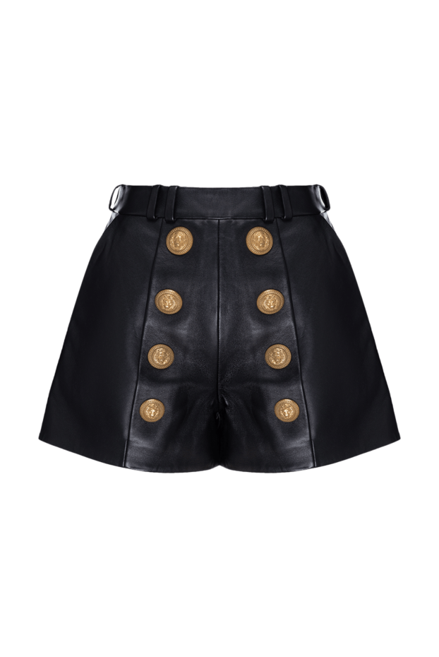 Balmain woman black leather shorts for women buy with prices and photos 175775 - photo 1