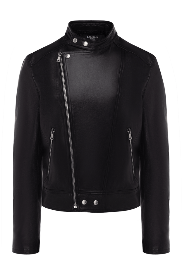 Balmain man black leather jacket for men buy with prices and photos 175778 - photo 1