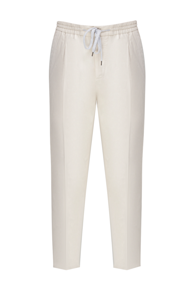 Pants for men made of cotton and elastane white - photo 1