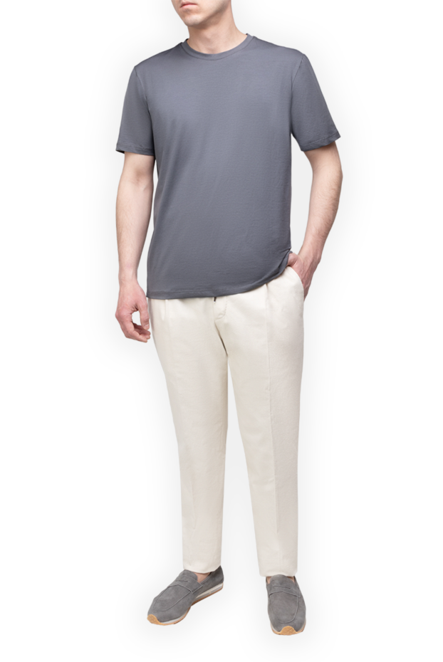 Pants for men made of cotton and elastane white - photo 2