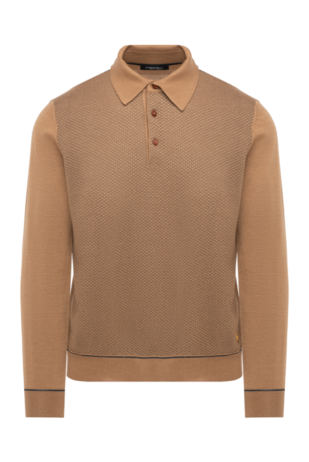Stefano Ricci long-sleeved cashmere and silk polo shirt in a warm caramel color 175820 - photo 1