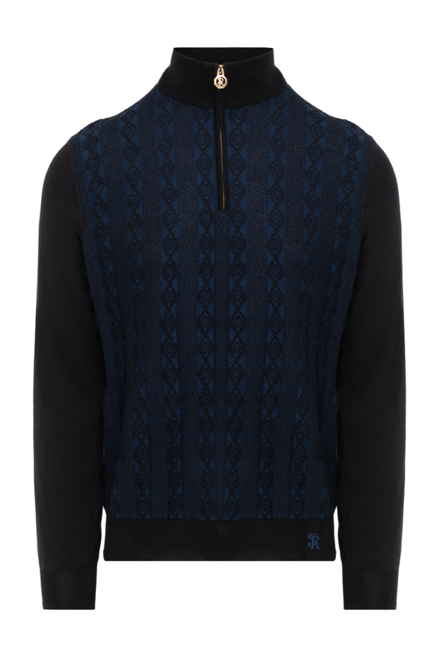 Stefano Ricci troyer in dark blue wool and silk with a vertical relief pattern 175825 - photo 1