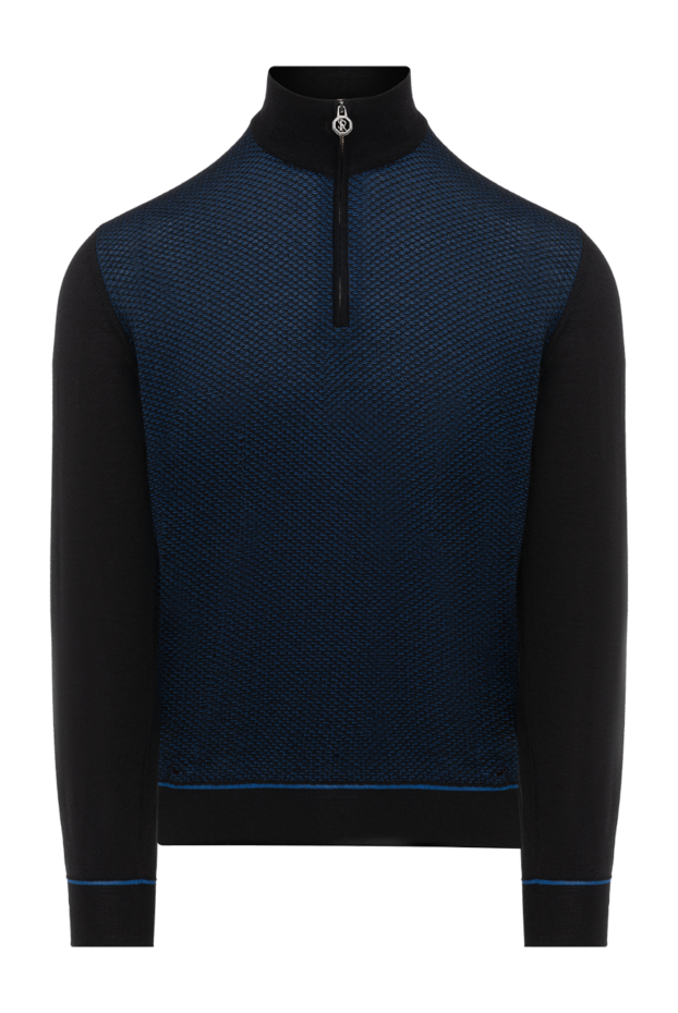Stefano Ricci troyer with textured weave and a buttoned collar, black 175831 - photo 1