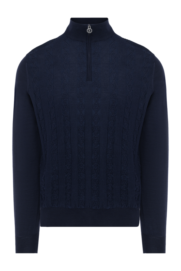 Stefano Ricci dark blue wool and silk troyer with structured front panel 175833 - photo 1