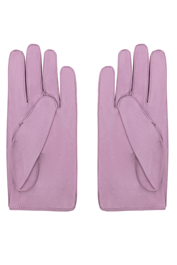 Mazzoleni purple leather gloves for women 175838 - photo 3