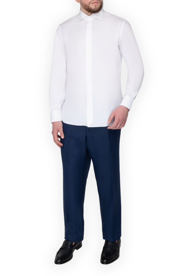 Alessandro Gherardi men's shirt made of cotton and polyamide white 175842 - photo 2