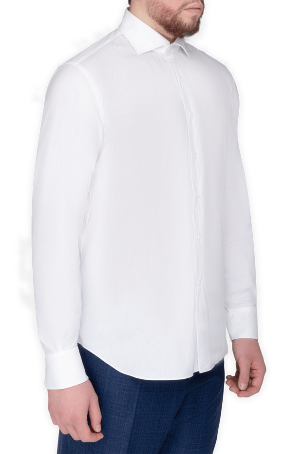 Alessandro Gherardi men's shirt made of cotton and polyamide white 175842 - photo 3