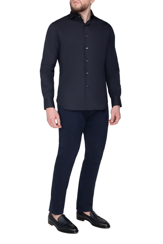 Alessandro Gherardi men's shirt made of cotton and polyamide black 175843 - photo 2