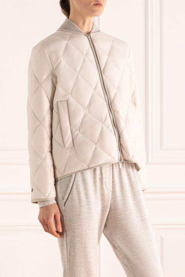 Peserico light quilted jacket with diamond quilting and knitted collar 175997 - photo 3
