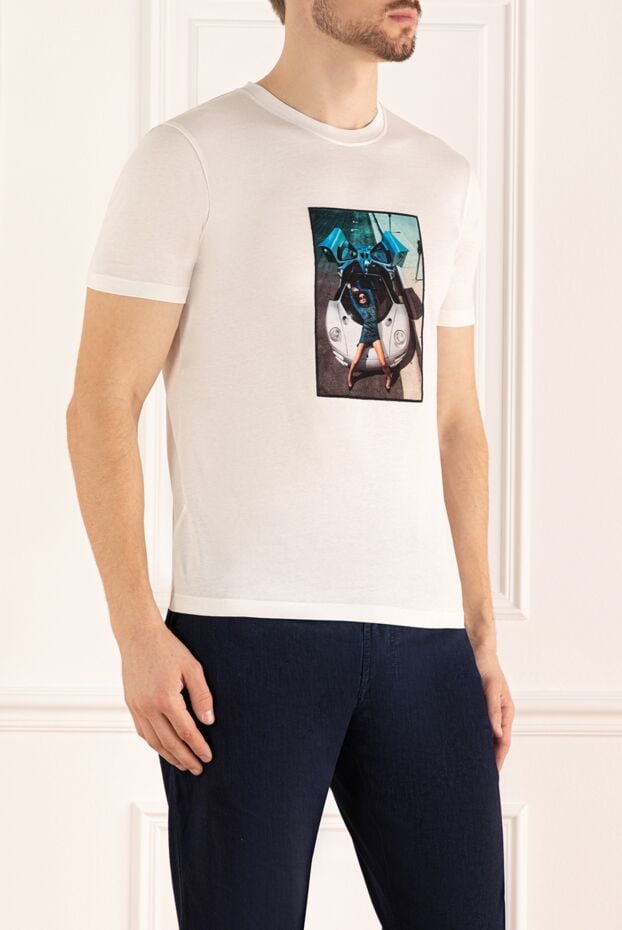 Limitato men's white cotton t-shirt with photo print 175998 - photo 3