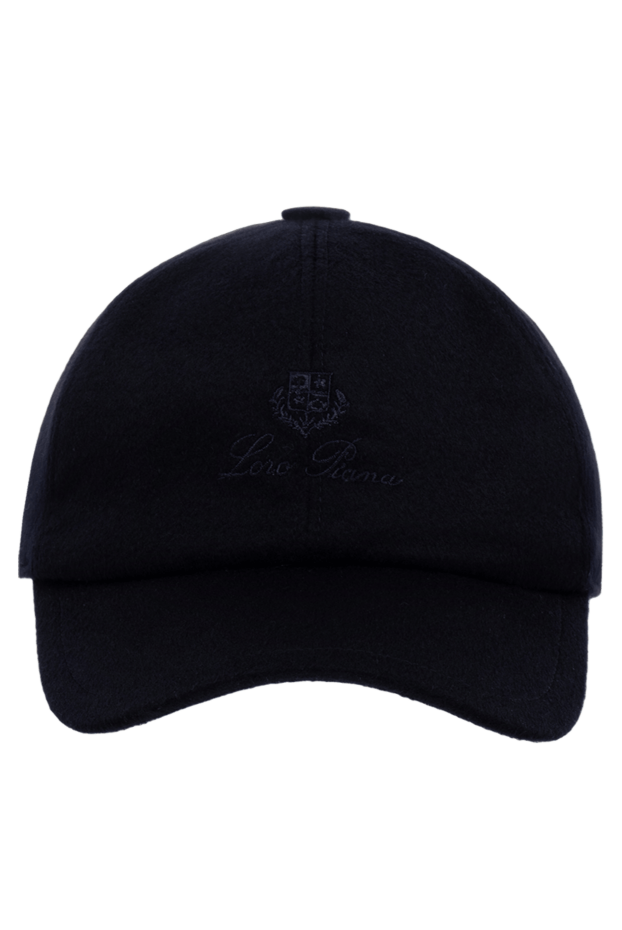Loro Piana cashmere baseball cap processed using storm system technology, blue 176009 - photo 1
