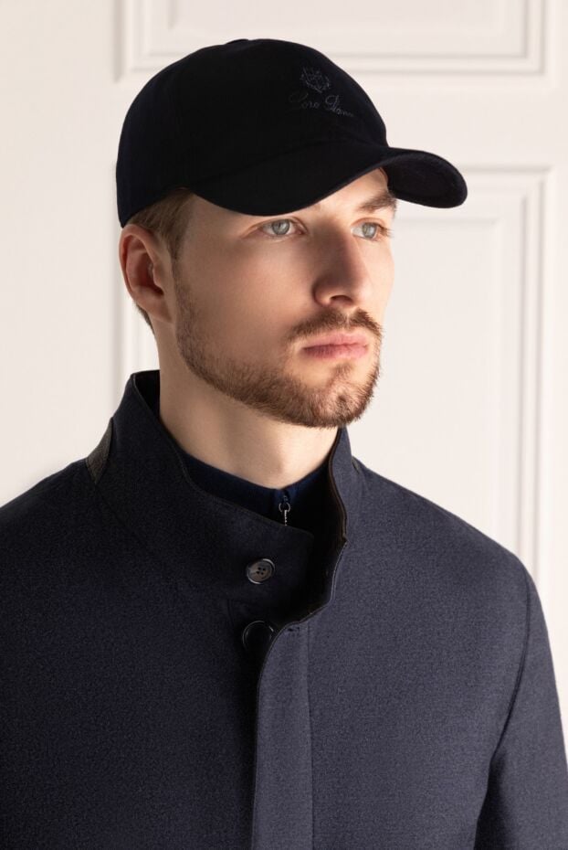 Loro Piana cashmere baseball cap processed using storm system technology, blue 176009 - photo 2
