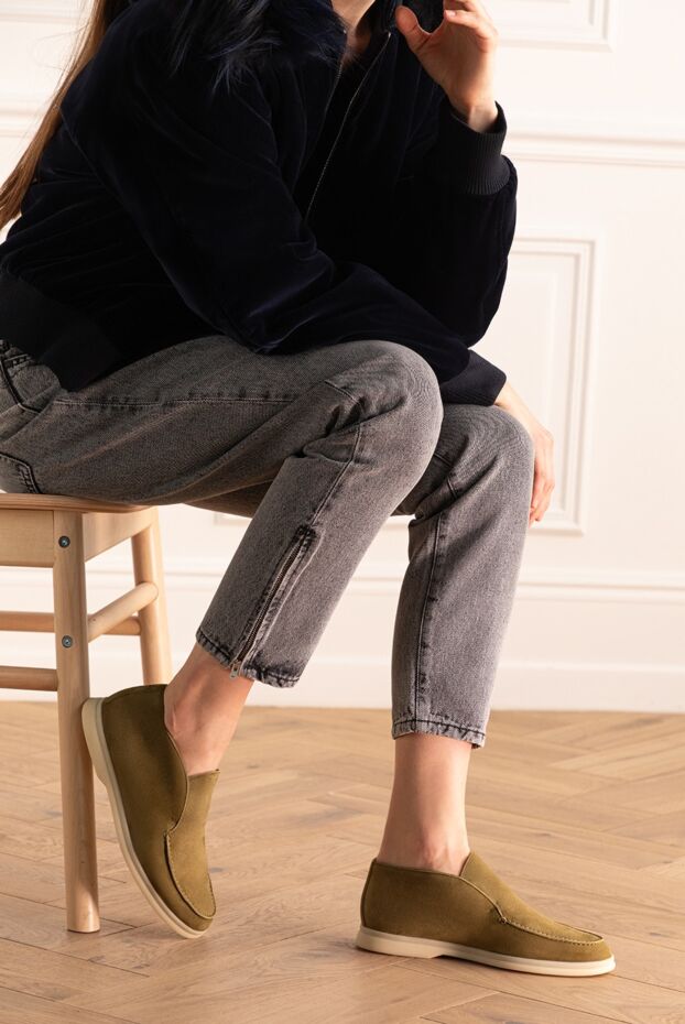 Green nubuck desert boots for women - photo 2