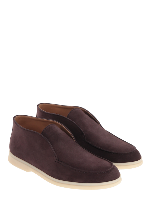 Loro Piana dark brown classic nubuck loafers for women 176025 - photo 3