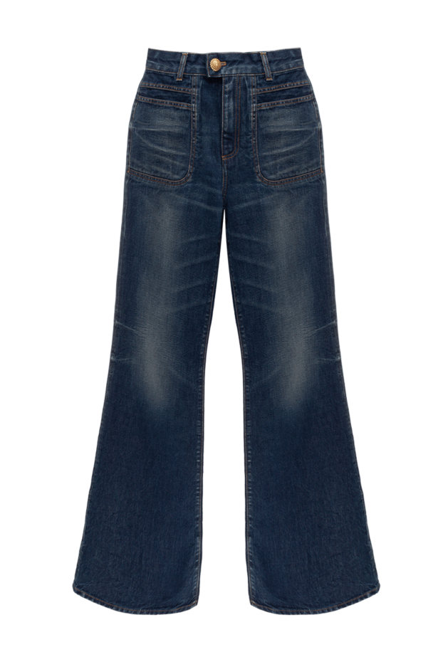 Balmain жіночі джинси з поліестеру та бавовни сині жіночі купити фото з цінами 176053 - фото 1