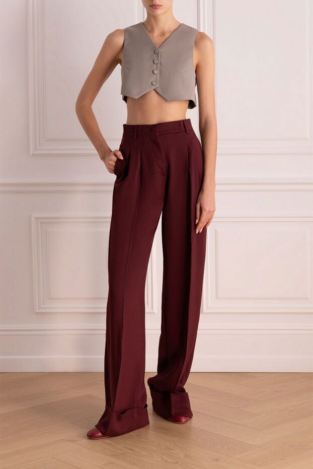 The Andamane woman burgundy polyester pants for women buy with prices and photos 176060 - photo 2