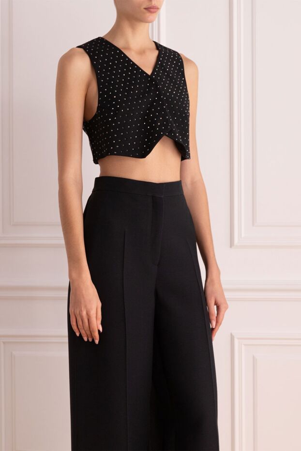 The Andamane black suit vest with small metal rivets 176068 - photo 3