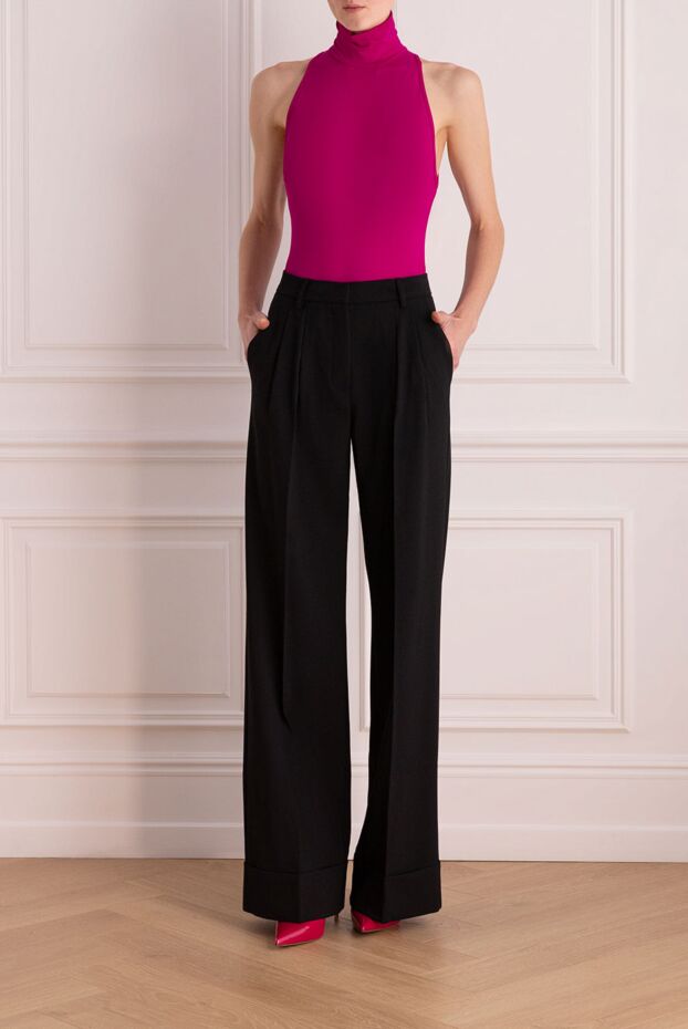 The Andamane palazzo pants made of thick fabric with a high waist and pleats at the waist 176073 - photo 2