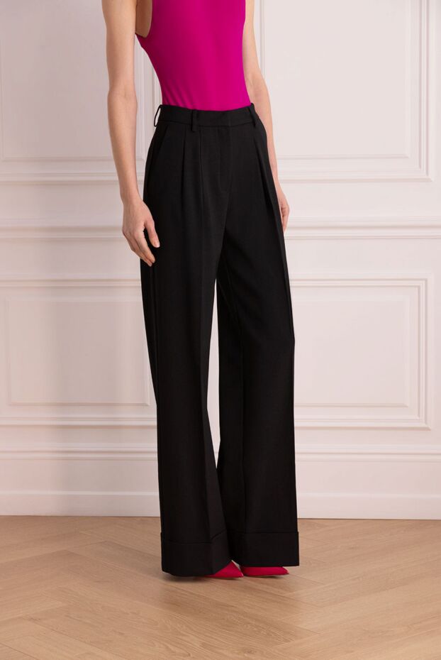 The Andamane palazzo pants made of thick fabric with a high waist and pleats at the waist 176073 - photo 3
