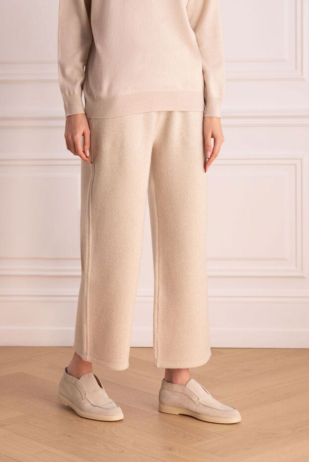 Loro Piana beige warm drawstring trousers women's 176083 - photo 3
