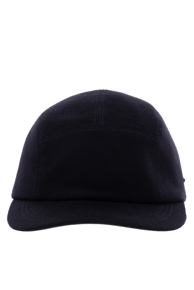 Zilli navy blue cashmere baseball cap with metallic logo 176092 - photo 1