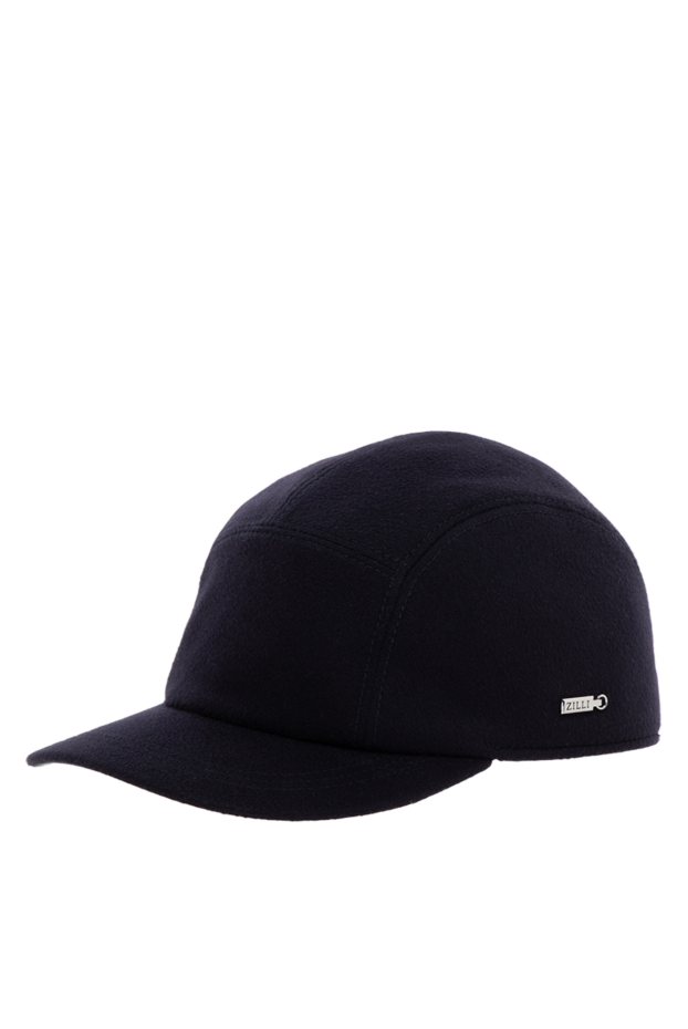 Zilli navy blue cashmere baseball cap with metallic logo 176092 - photo 3