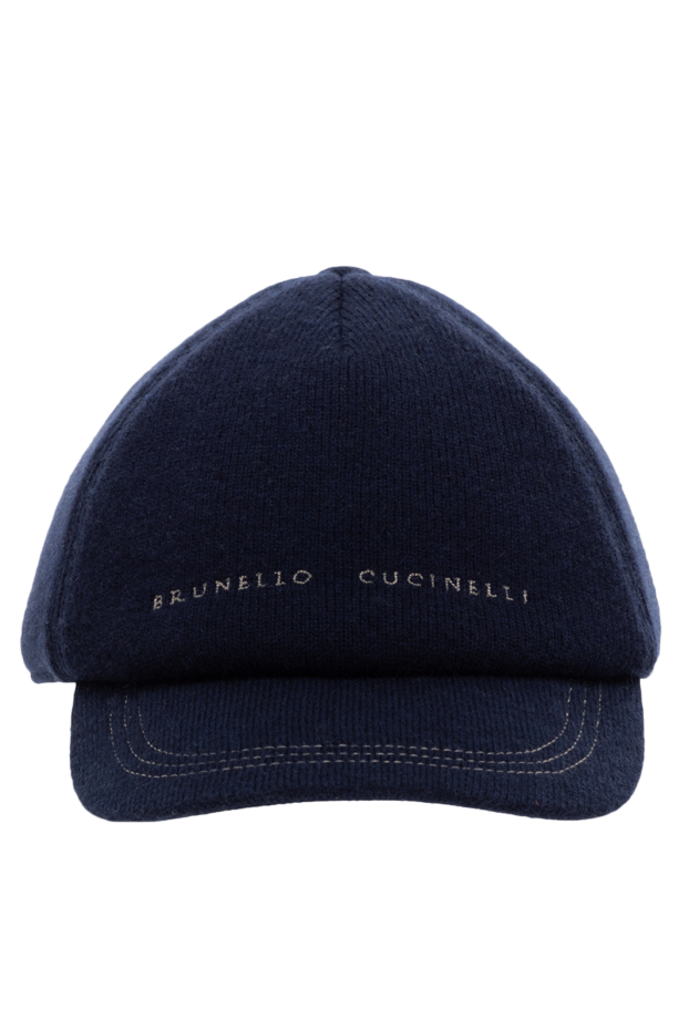 Blue cashmere cap for men - photo 1