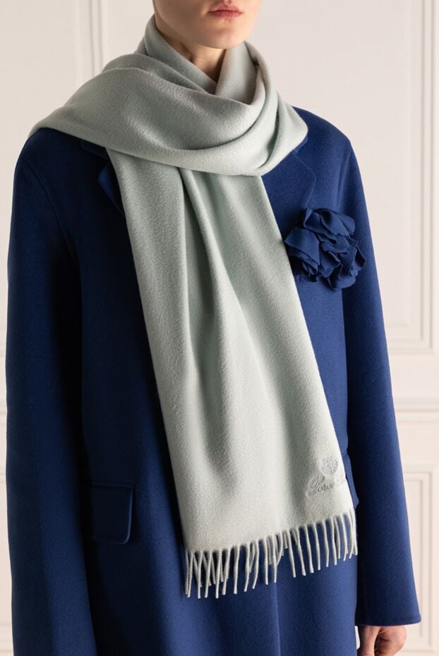 Loro Piana green cashmere scarf for women 176140 - photo 2