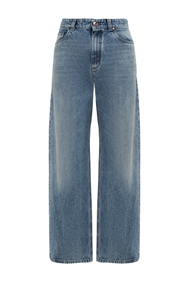 Brunello Cucinelli blue cotton jeans for women 176147 - photo 1