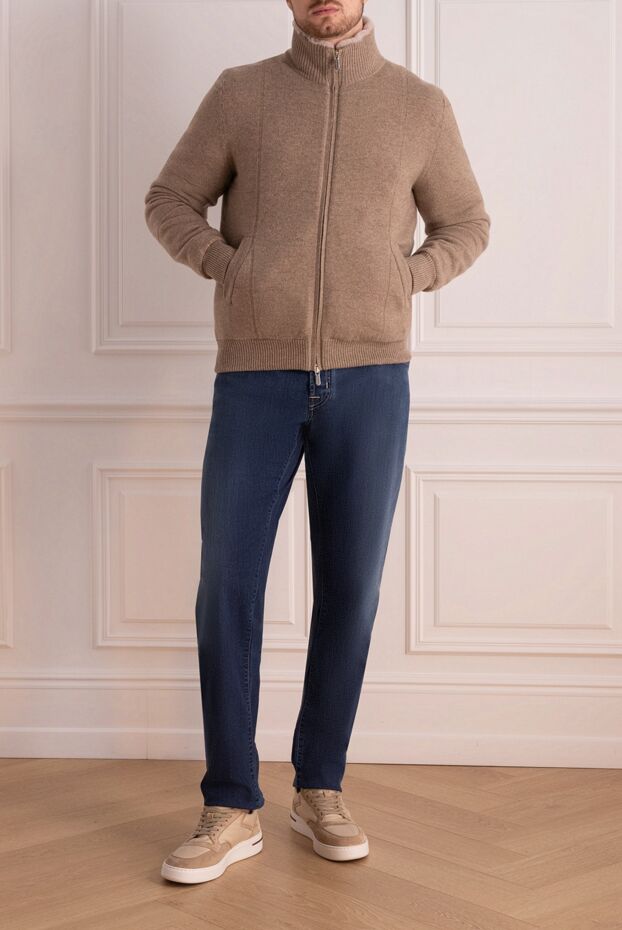 Svevo men's beige cashmere cardigan 176195 - photo 2