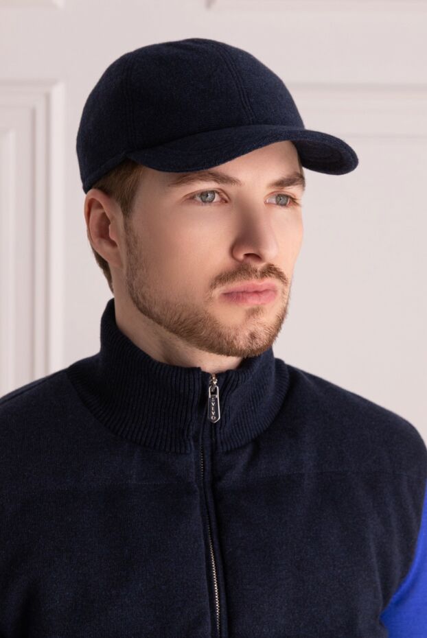 Svevo man blue cashmere cap for men buy with prices and photos 176206 - photo 2