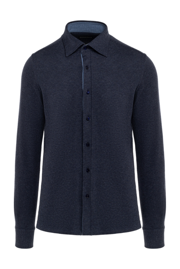 Stefano Ricci cotton and cashmere shirt for men blue 176208 - photo 1
