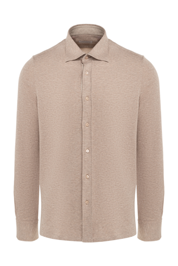 Stefano Ricci cotton and cashmere shirt for men beige 176209 - photo 1