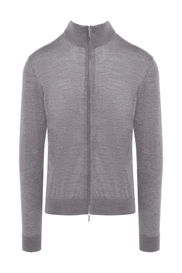 Cesare di Napoli man gray wool cardigan for men buy with prices and photos 176230 - photo 1