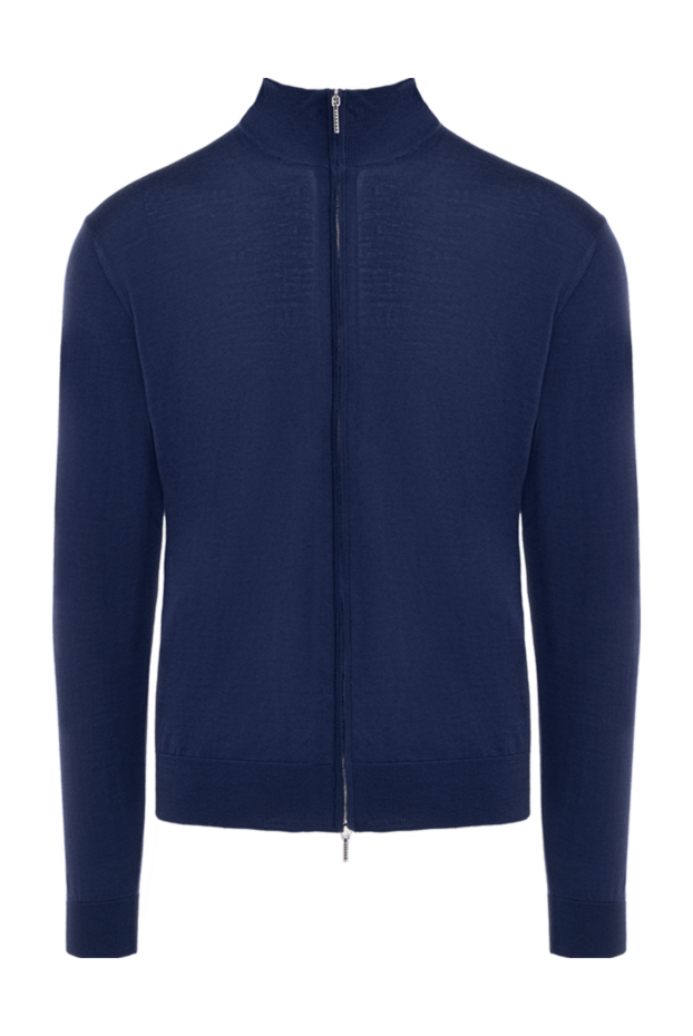Cesare di Napoli man blue wool cardigan for men buy with prices and photos 176232 - photo 1