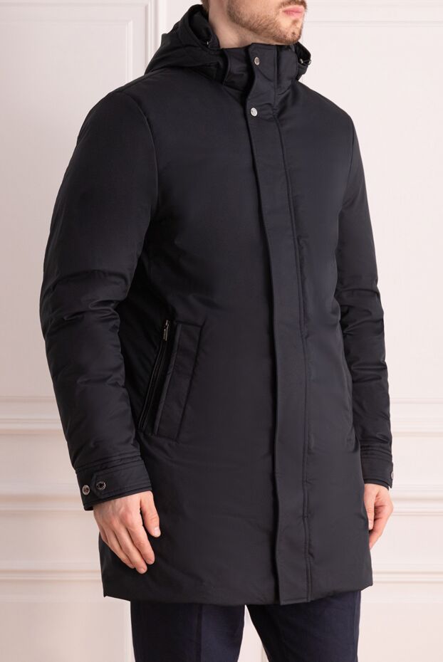 Moorer men's blue polyamide down jacket 176235 - photo 3