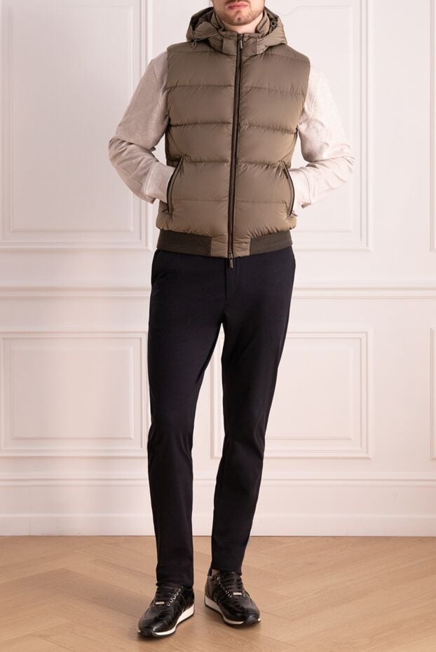 Moorer beige polyamide vest for men 176237 - photo 2