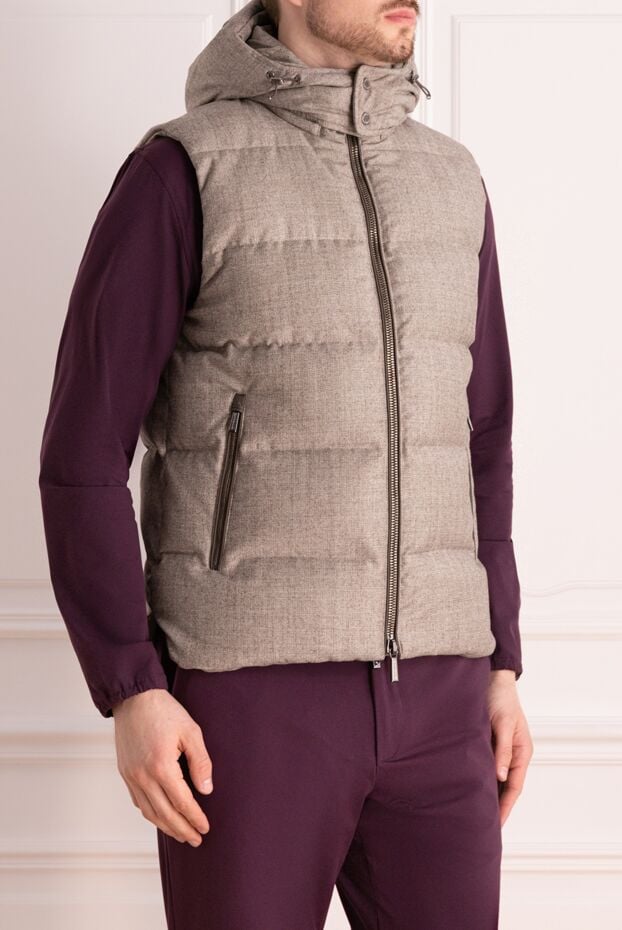 Moorer down jacket made of wool for men beige 176240 - photo 3